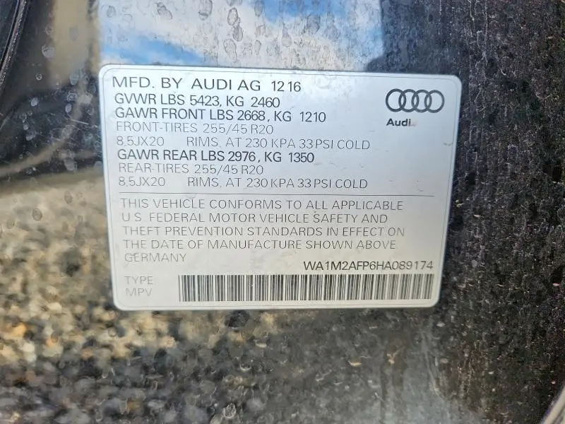 2017 AUDI Q5 PREMIUM PLUS  