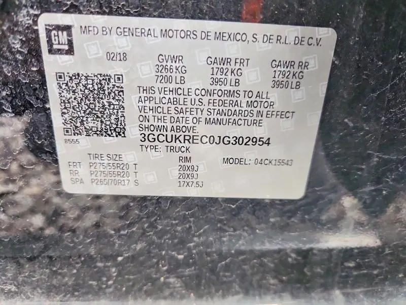 2018 CHEVROLET SILVERADO K1500 LT  