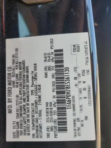 2014 FORD FUSION SE  