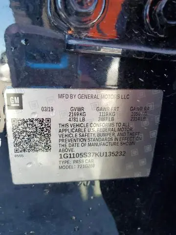 2019 CHEVROLET IMPALA PREMIER  