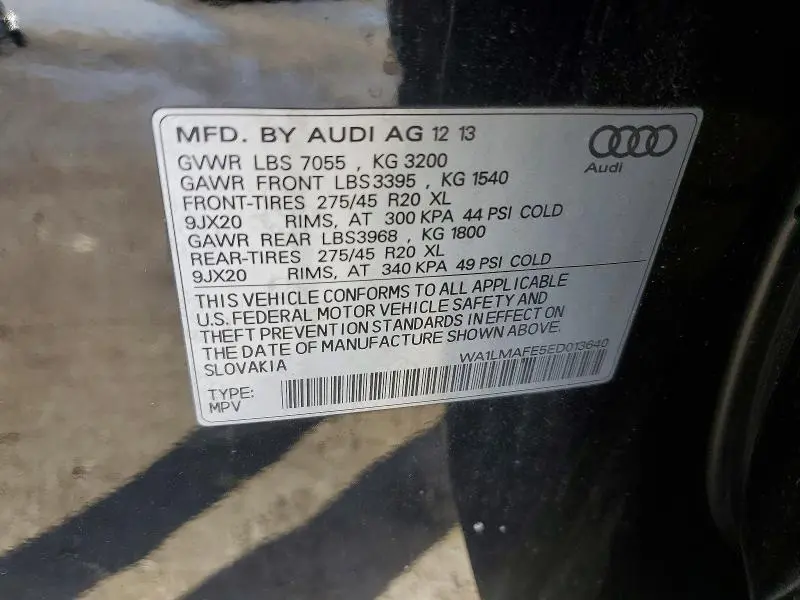 2014 AUDI Q7 PREMIUM PLUS  