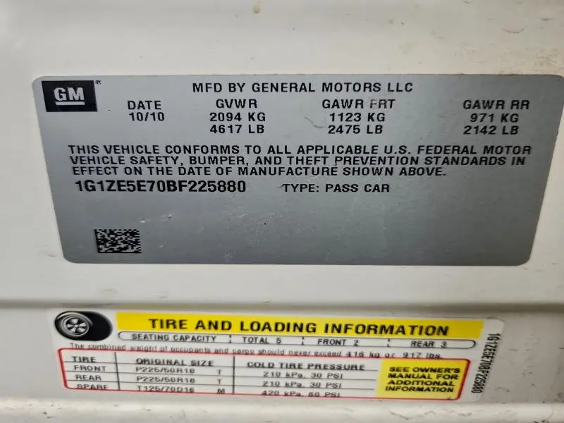 2011 CHEVROLET MALIBU LTZ  