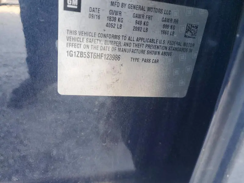 2017 CHEVROLET MALIBU LS  