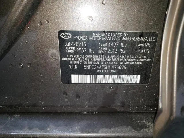 2017 HYUNDAI SONATA SE  