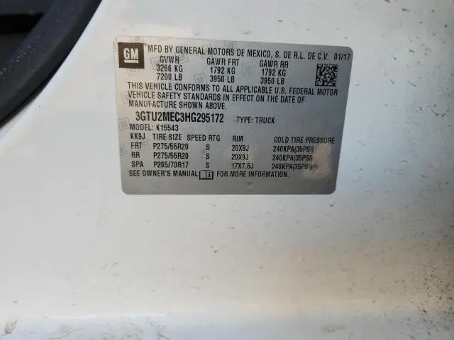 2017 GMC SIERRA K1500 SLE  