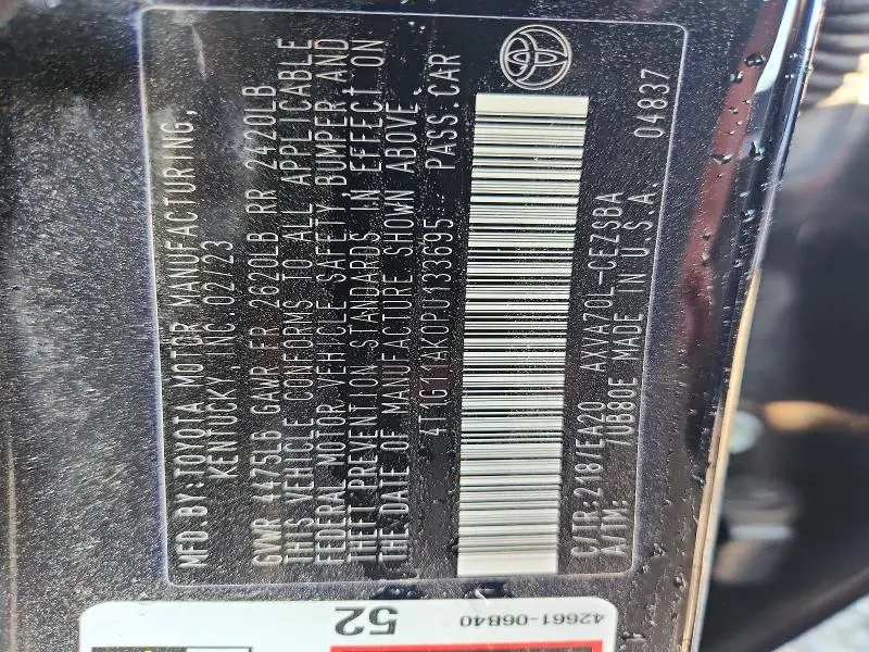 2023 TOYOTA CAMRY SE  