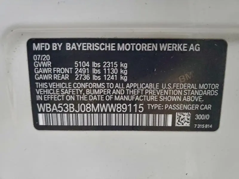 2021 BMW 540 I  