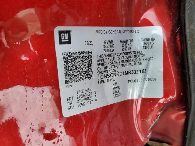 2021 CHEVROLET TAHOE C1500 LT  