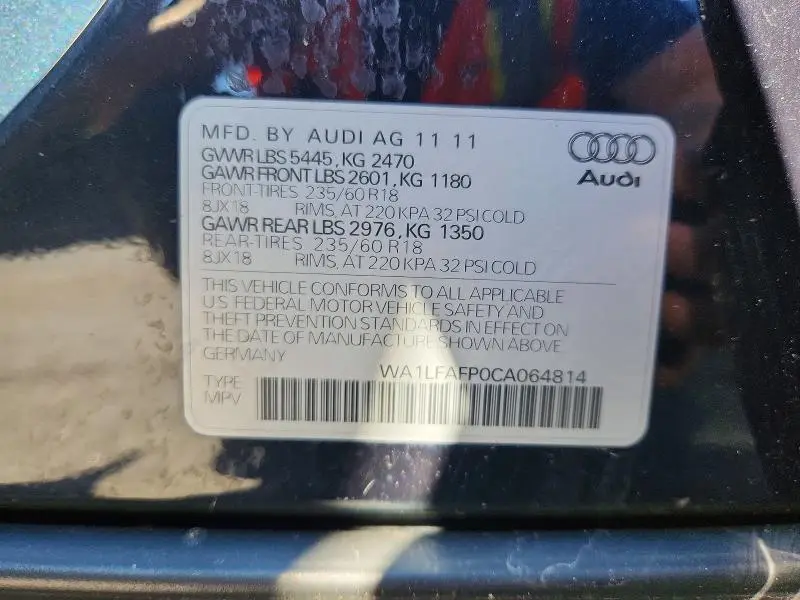 2012 AUDI Q5 PREMIUM PLUS  