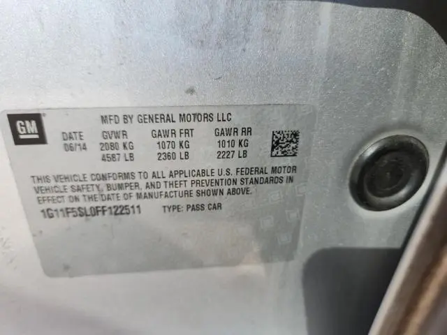 2015 CHEVROLET MALIBU LTZ  