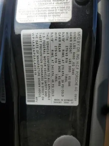 2010 PORSCHE CAYENNE   