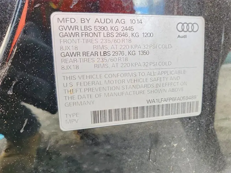 2015 AUDI Q5 PREMIUM PLUS  