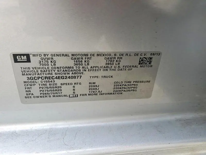 2014 CHEVROLET SILVERADO C1500 LT  