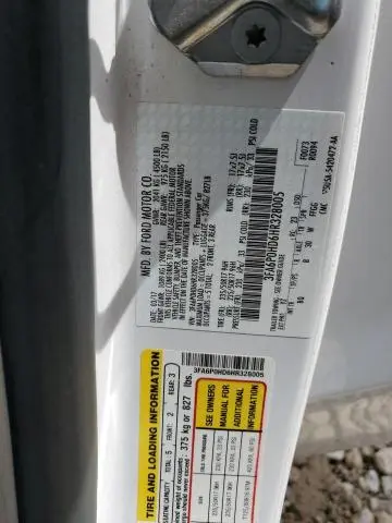 2017 FORD FUSION SE  