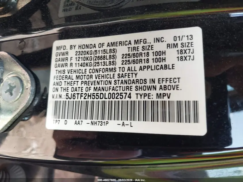 2013 HONDA CROSSTOUR EX-L V6