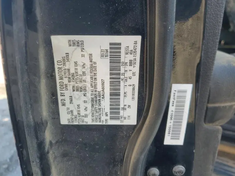 2010 FORD EXPLORER EDDIE BAUER  