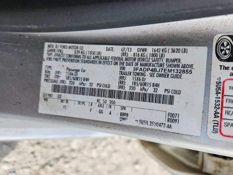 2014 FORD FIESTA SE  