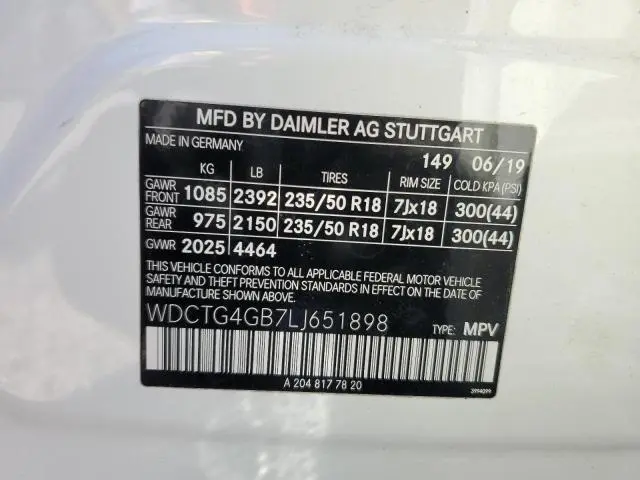 2020 MERCEDES-BENZ GLA 250 4MATIC  