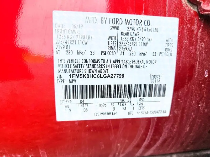 2020 FORD EXPLORER PLATINUM  