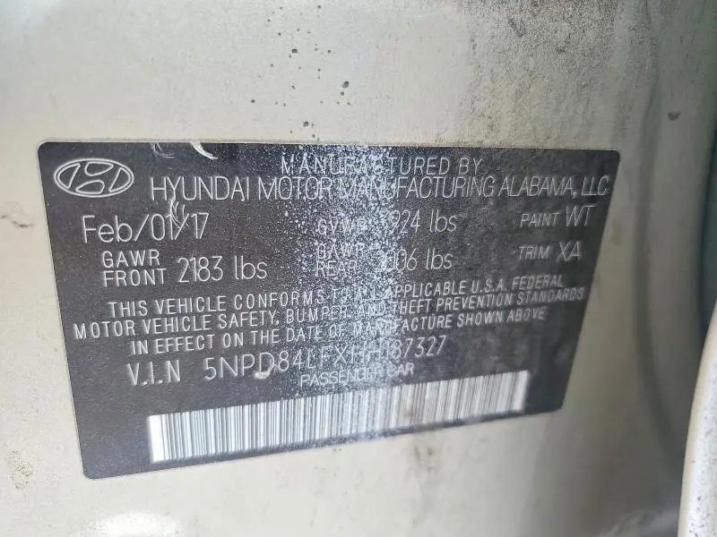 2017 HYUNDAI ELANTRA VALUE EDITION  