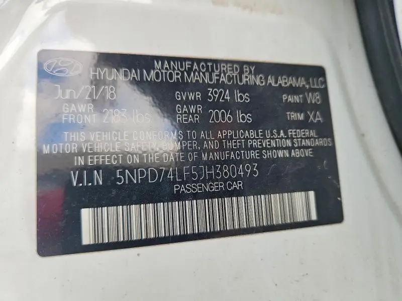 2018 HYUNDAI ELANTRA SE  