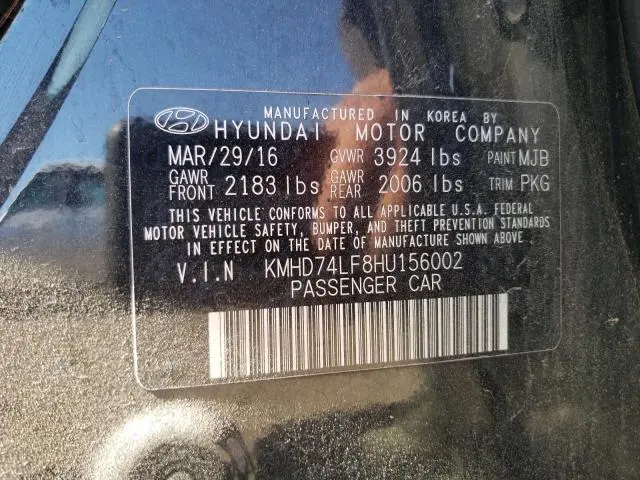 2017 HYUNDAI ELANTRA SE