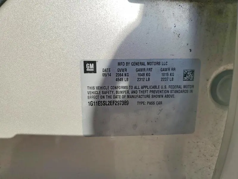 2014 CHEVROLET MALIBU 2LT  