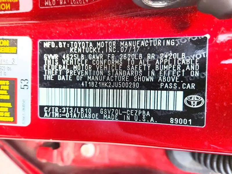 2018 TOYOTA CAMRY XSE V6  