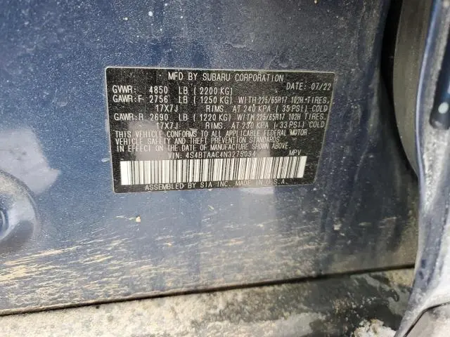 2022 SUBARU OUTBACK   