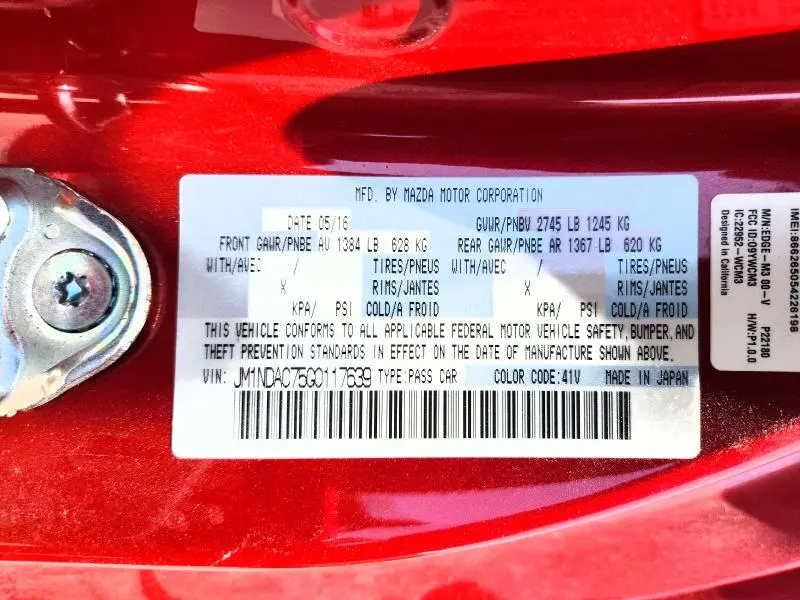 2016 MAZDA MX-5 MIATA CLUB  