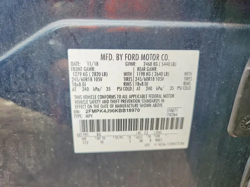 2019 FORD EDGE SEL  