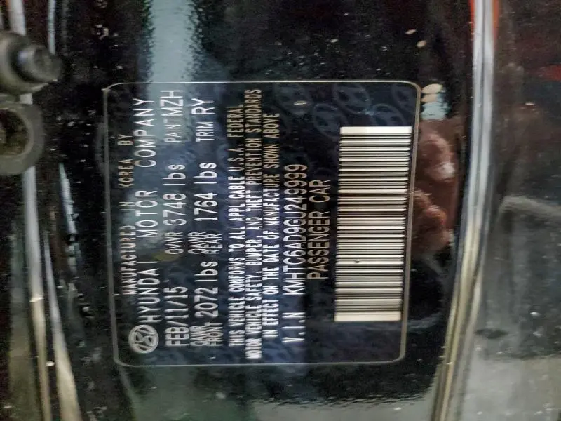 2016 HYUNDAI VELOSTER   