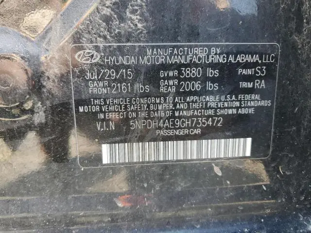 2016 HYUNDAI ELANTRA SE  