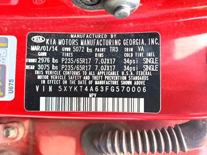 2015 KIA SORENTO LX  