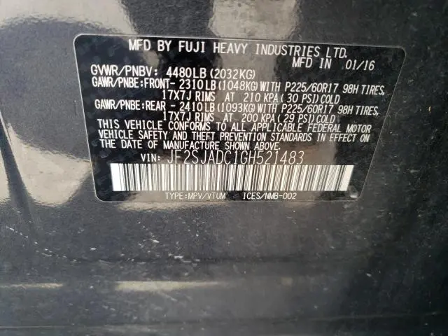 2016 SUBARU FORESTER 2.5I PREMIUM  