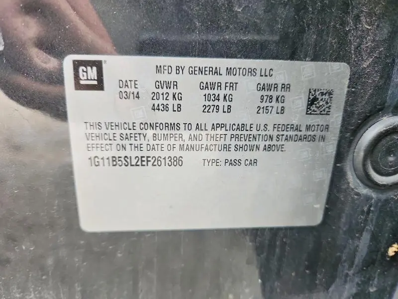 2014 CHEVROLET MALIBU LS  