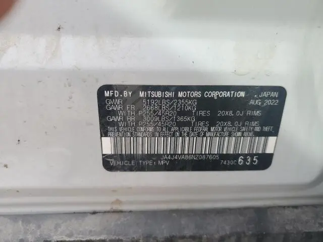 2022 MITSUBISHI OUTLANDER SEL  