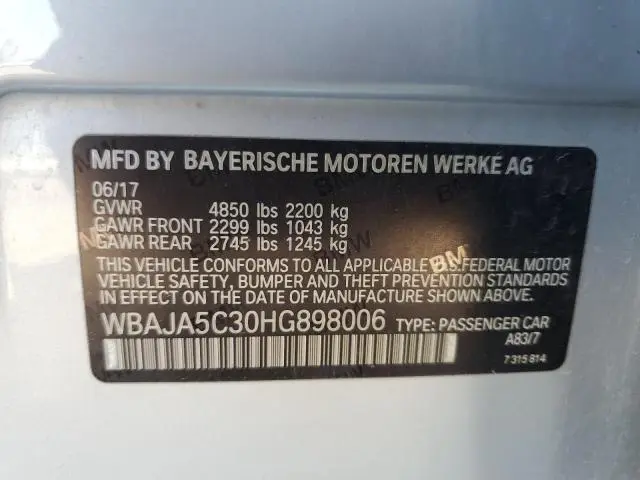 2017 BMW 530 I  