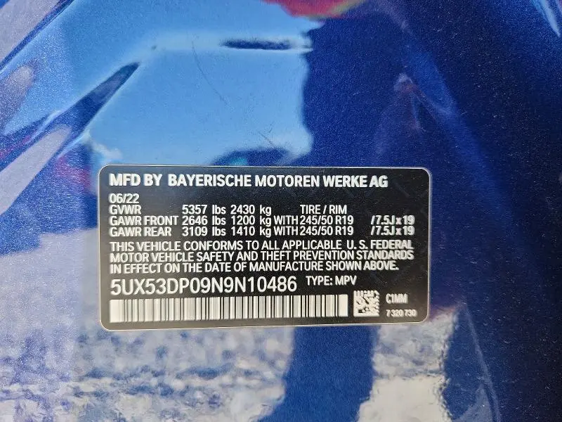 2022 BMW X3 XDRIVE30I  