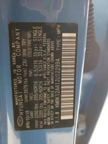 2018 HYUNDAI KONA SE  