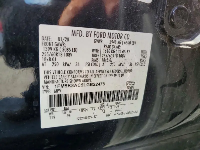 2020 FORD EXPLORER POLICE INTERCEPTOR  