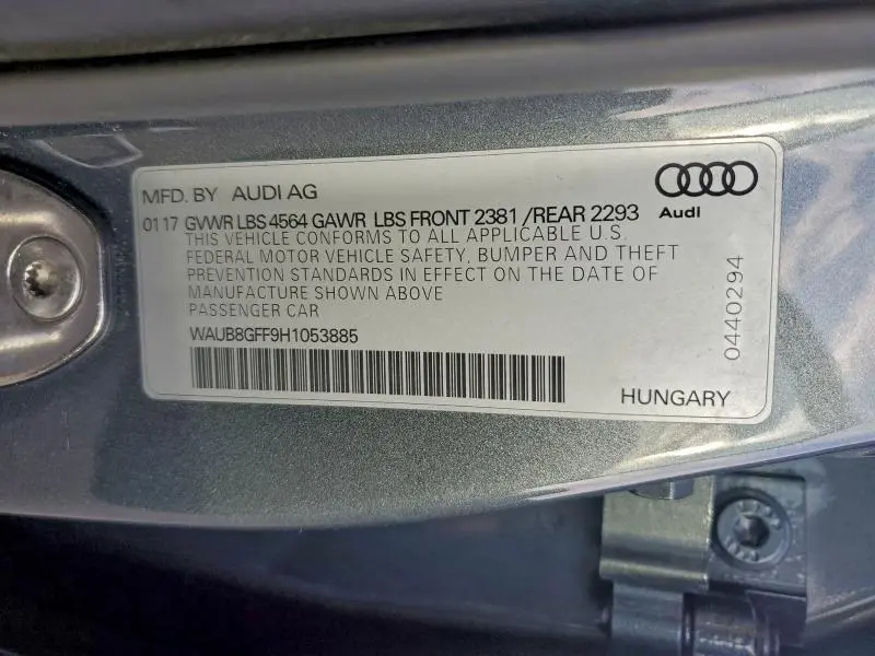 2017 AUDI A3 PREMIUM  