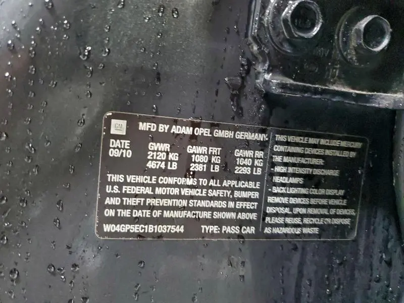 2011 BUICK REGAL CXL  