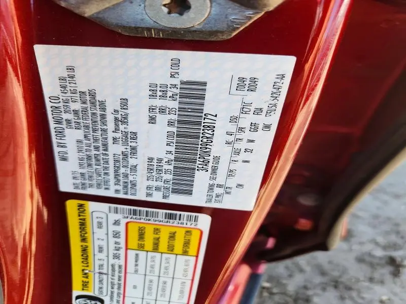 2016 FORD FUSION TITANIUM  
