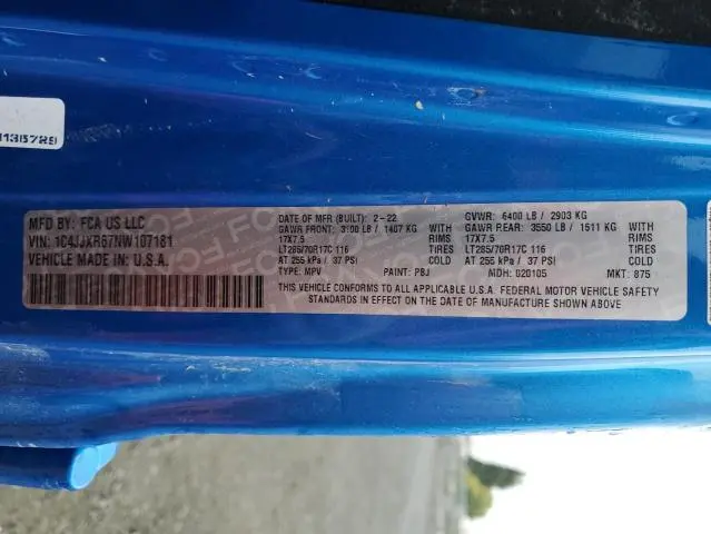 2022 JEEP WRANGLER UNLIMITED RUBICON 4XE  