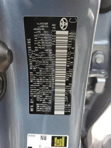 2022 TOYOTA COROLLA SE  