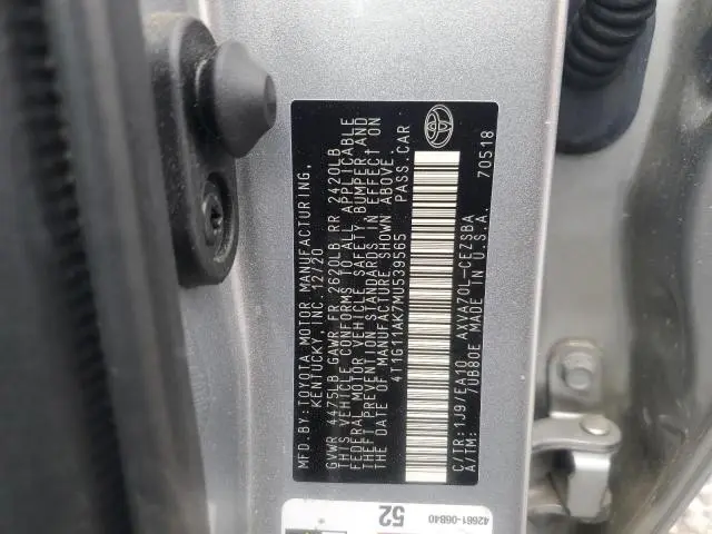 2021 TOYOTA CAMRY SE