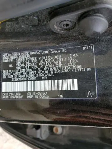 2011 LEXUS RX 350  