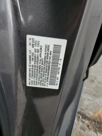 2016 HONDA ODYSSEY EXL  