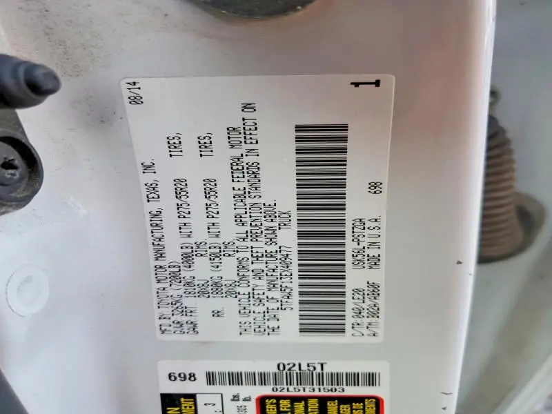 2014 TOYOTA TUNDRA CREWMAX PLATINUM  